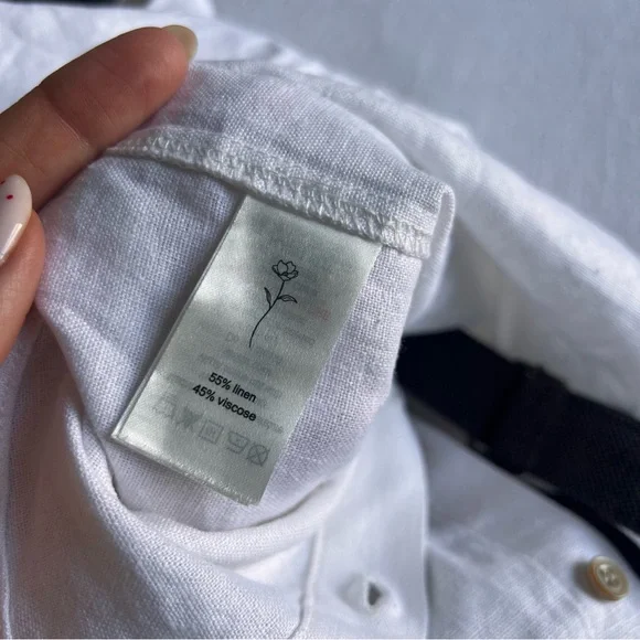 Noralee White Button-Up Shirt and Black Pants Set